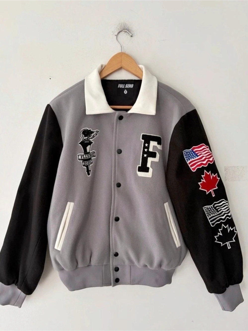 Full Send Nelk Boys Varsity Jacket Size S